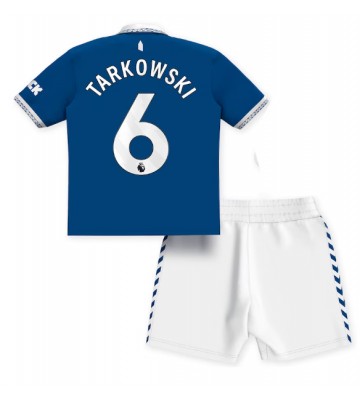 Everton James Tarkowski #6 Hemmaställ Barn 2023-24 Kortärmad (+ Korta byxor)